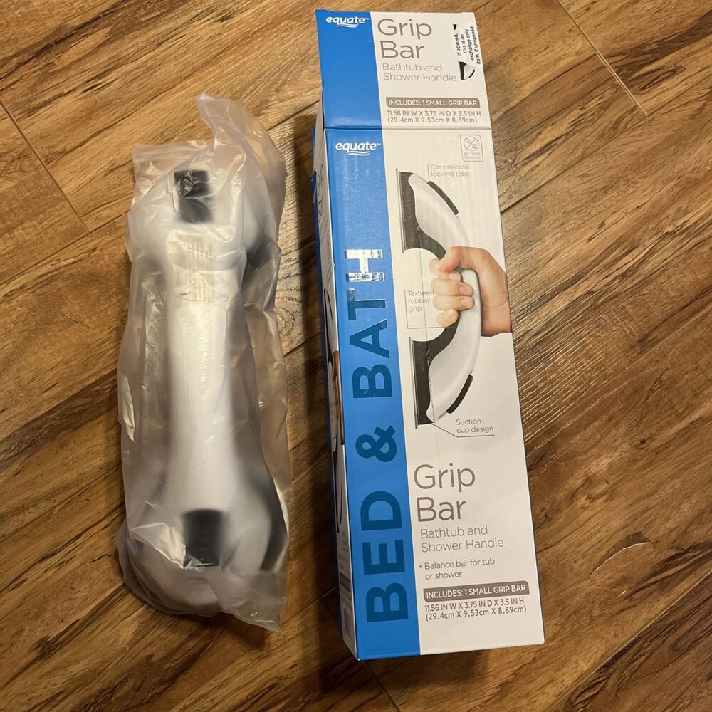 Equate Bathtub & Shower Bar Suction Cup Small Grip Bar Suction Cup Design NIB